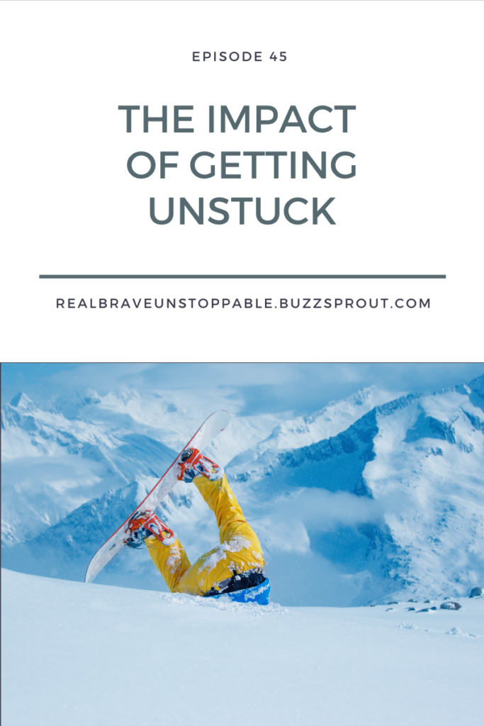 snowboarder getting unstuck