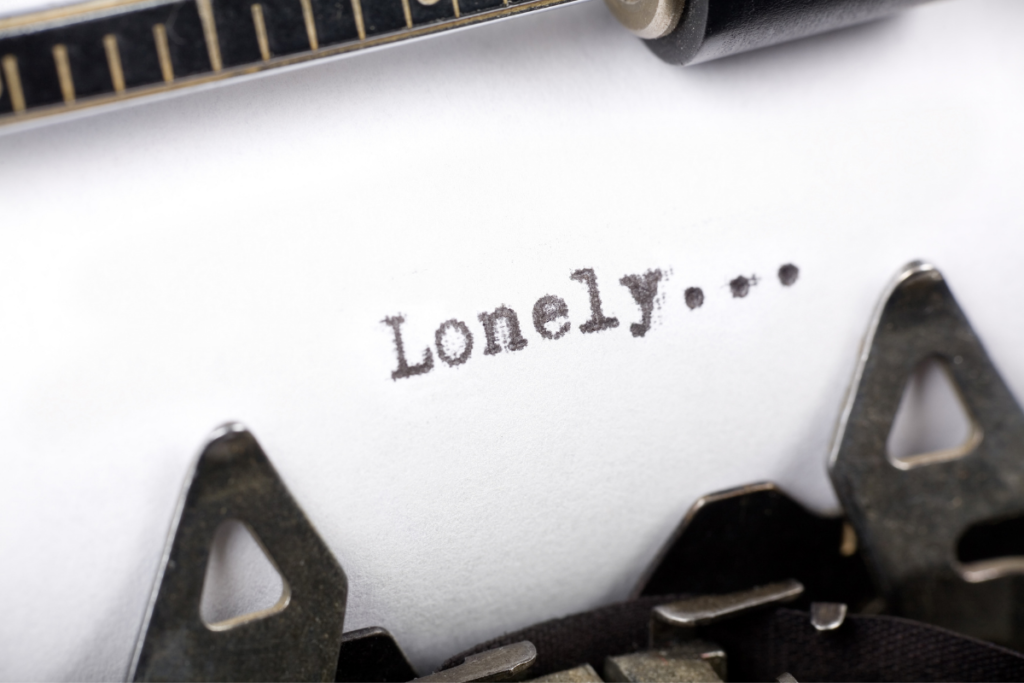 how to deal with loneliness typewriter